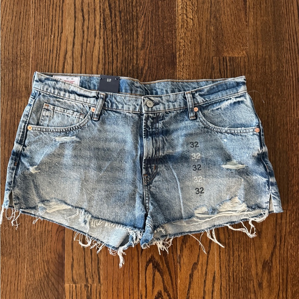 GAP Blue Jean Shorts Distressed Cut-Offs